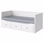 Hemnes bedbank, Ophalen, Wit, Tweepersoons, 80 cm