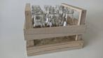 Houten kist met 9 flessen p/st. NU 12,95!, Huis en Inrichting, Ophalen of Verzenden, Nieuw