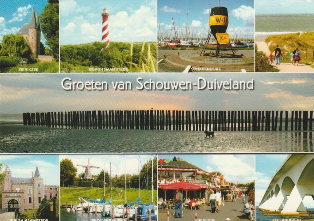 SCHOUWEN DUIVELAND Zierikzee Scharendijke Zeelandbrug, Verzenden, 1980 tot heden, Gelopen, Zeeland