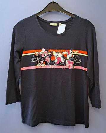 Rabe shirt donker blauw 3/4 mouw rood printje mt 42 nr 41553 beschikbaar voor biedingen