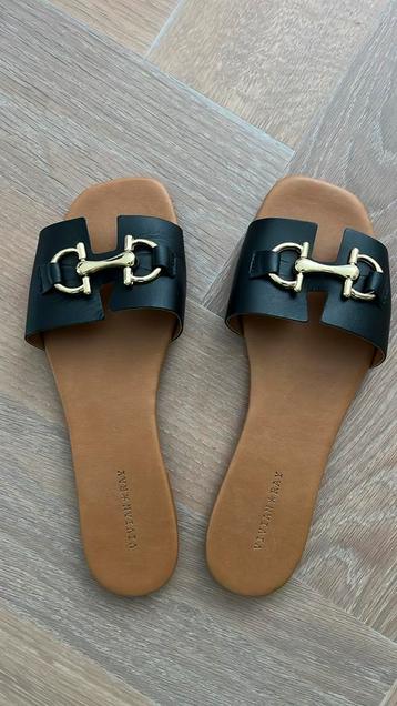 Zwart leren slipper met bit mt 41 zgan Vivian * Ray beschikbaar voor biedingen