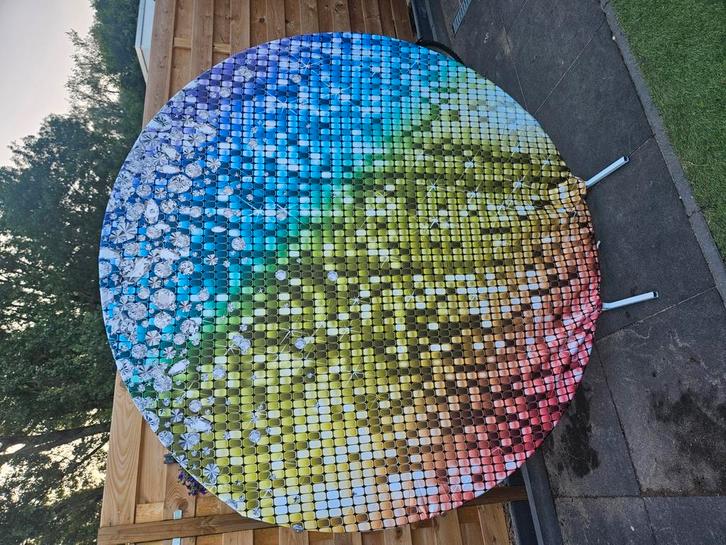 Te huur disco backdrop 200ø, Hobby en Vrije tijd, Feestartikelen | Verhuur, Zo goed als nieuw, Ophalen of Verzenden