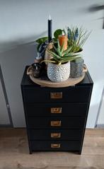 Zwart ladenkastje met 5 laadjes, Ophalen, Minder dan 50 cm, 5 laden of meer, Zo goed als nieuw