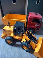 Bruder vrachtwagen met graafmachine, Ophalen of Verzenden, Zo goed als nieuw