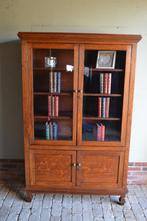 Prachtige antieke eiken houten Art Deco boekenkast, vitrine, Verzenden