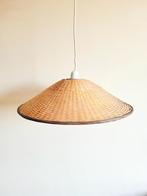 Prachtige grote vintage japandi style rotan/rieten hanglamp!, Ophalen of Verzenden, Zo goed als nieuw, Minder dan 50 cm