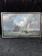 Zeilschepen voor een haveningang, Ophalen