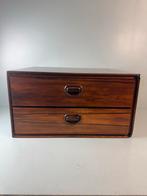 Vintage Palissanderhouten Kastje Mid-Century Design, Huis en Inrichting, Kasten | Ladekasten, Gebruikt, 1 of 2 laden, ?, Minder dan 100 cm
