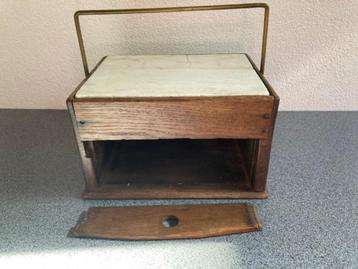 antieke eiken stoof marmer blad hengsel koper PLANTENTAFEL! beschikbaar voor biedingen
