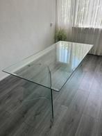 Glazen eettafel, Huis en Inrichting, Tafels | Eettafels, 50 tot 100 cm, Glas, 150 tot 200 cm, Gebruikt