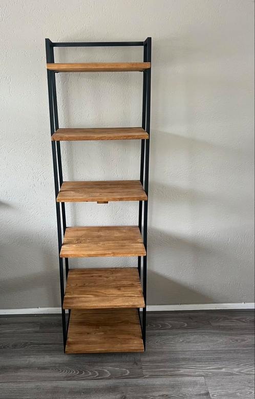 Romaro boekenkast - Pronto wonen - teak hout - 190x55x44, Huis en Inrichting, Kasten | Boekenkasten, 50 tot 100 cm, 150 tot 200 cm