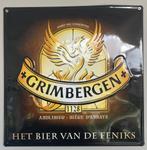 Gezocht: Grimbergen emaille bord, Ophalen, Zo goed als nieuw, Reclamebord, Plaat of Schild, Overige merken