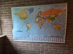 Grote wereldposter 138 cm breed x 95 cm hoog, Ophalen