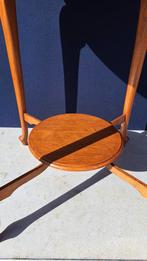 Vintage antieke eiken wijntafel, sidetable, bijzettafeltje, Ophalen, Gebruikt, 50 tot 100 cm, Antiek