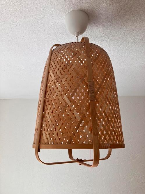 bamboe lamp ikea KNIXHULT, Huis en Inrichting, Lampen | Hanglampen, Zo goed als nieuw, Minder dan 50 cm, Overige materialen, Ophalen of Verzenden