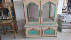 Bijzondere Italiaanse Brocante vitrine kast, Antiek en Kunst, Curiosa en Brocante, Ophalen