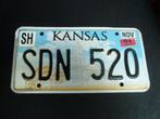 Kentekenplaat licenseplate Kansas Capitol USA, Verzamelen, Automerken, Motoren en Formule 1, Auto's, Gebruikt, Ophalen of Verzenden