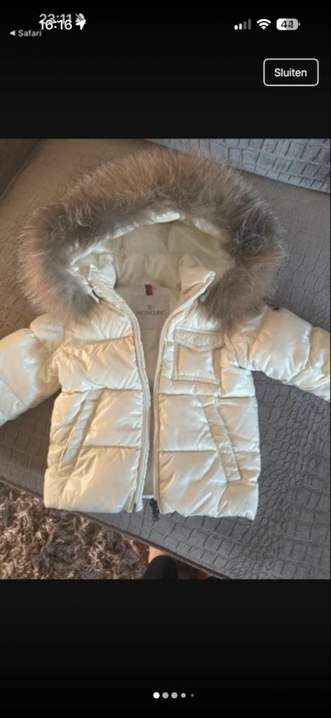 Moncler Jas maat 86, Ophalen of Verzenden, Zo goed als nieuw, Jongetje of Meisje, Jasje