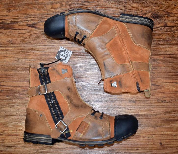 YELLOW CAB - leren Industrial boots Tan Y18073 - maat 50, Kleding | Heren, Schoenen, Nieuw, Boots, Overige kleuren, Ophalen of Verzenden