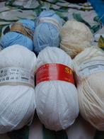 6 bollen wol, gemengde kleuren, Hobby en Vrije tijd, Ophalen of Verzenden, Nieuw, Breien of Haken, Wol of Garen