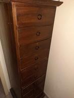 Antieke Teakhouten ladenkast, Huis en Inrichting, Kasten | Ladekasten, Ophalen, Gebruikt, 50 tot 100 cm, Minder dan 100 cm