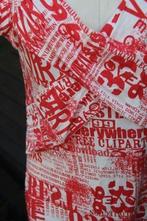 Jurk creme/ rood Studio Anneloes mt L Vaste prijs AANBIEDING, Studio Anneloes, Maat 42/44 (L), Ophalen of Verzenden, Zo goed als nieuw