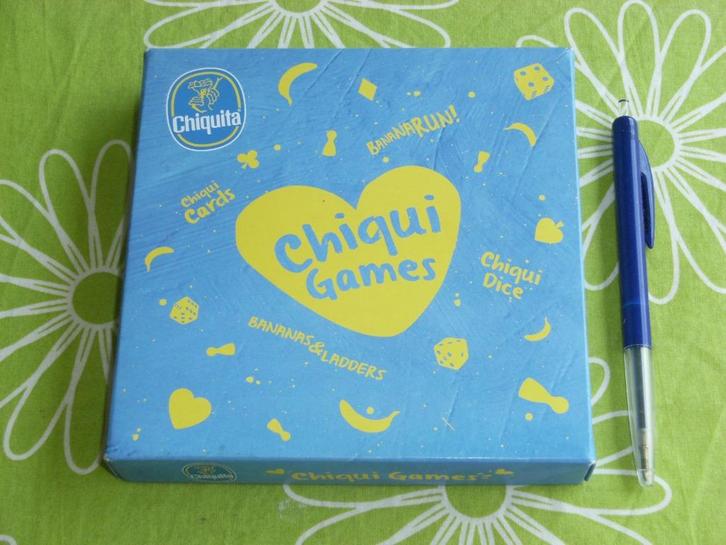 Chiquita spellendoos met unieke speelkaarten, Hobby en Vrije tijd, Gezelschapsspellen | Overige, Zo goed als nieuw, Een of twee spelers