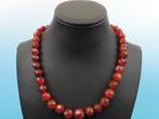 Carneolen collier met zilveren slot                     D131, Ophalen of Verzenden, Overige materialen, Ketting