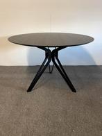 Ronde eettafel HPL eiken antraciet 120cm, Rond, Ophalen of Verzenden, Zo goed als nieuw, Vijf personen of meer