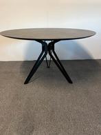 Ronde eettafel HPL beton antraciet 130cm, Rond, Ophalen of Verzenden, Zo goed als nieuw, Vijf personen of meer