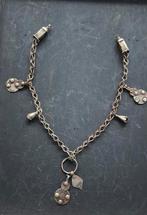 Zilveren ketting met hangers, Met hanger, Gebruikt, Ophalen of Verzenden, Zilver