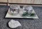Waxinelichtjes op houten plateau, Ophalen, Nieuw