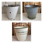 Brocante oude emaille emmers / oa aardappelemmer, Ophalen of Verzenden