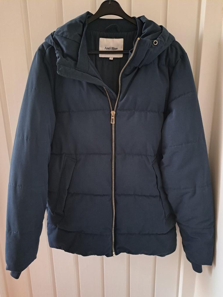 Donkerblauwe winter pufferjas van Anti Blue, Kleding | Heren, Jassen | Winter, Ophalen of Verzenden, Zo goed als nieuw, Anti Blue