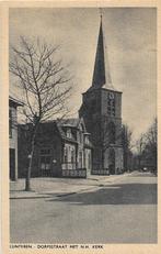 AK Lunteren - Dorpsstraat met N.H. Kerk, Verzenden, 1940 tot 1960, Ongelopen, Gelderland