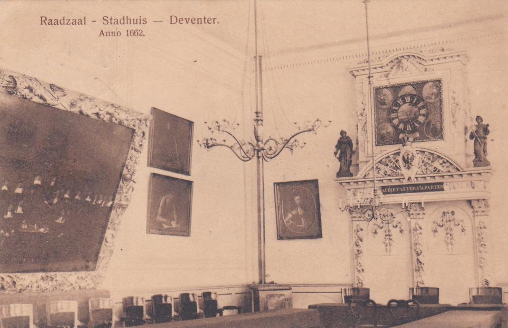 GA1236 Raadzaal Stadhuis Deventer Batmen Wilp Voorst 1912, Verzenden, Voor 1920, Gelopen, Overijssel