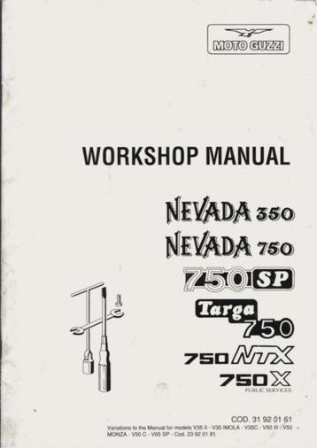 Moto Guzzi Nevada 750 SP Targa 750 750 NTX 750 X variations beschikbaar voor biedingen