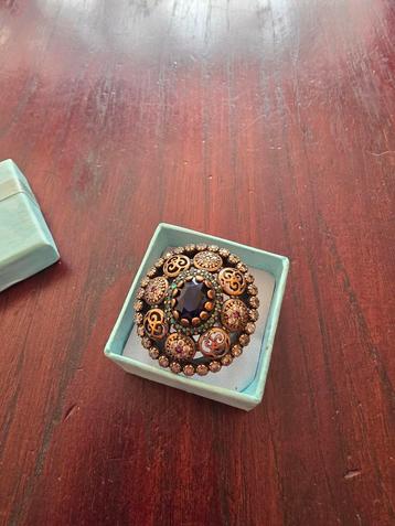 Ottomaanse Stijl Ring - Zilver, Edelstenen, Maat 18 beschikbaar voor biedingen