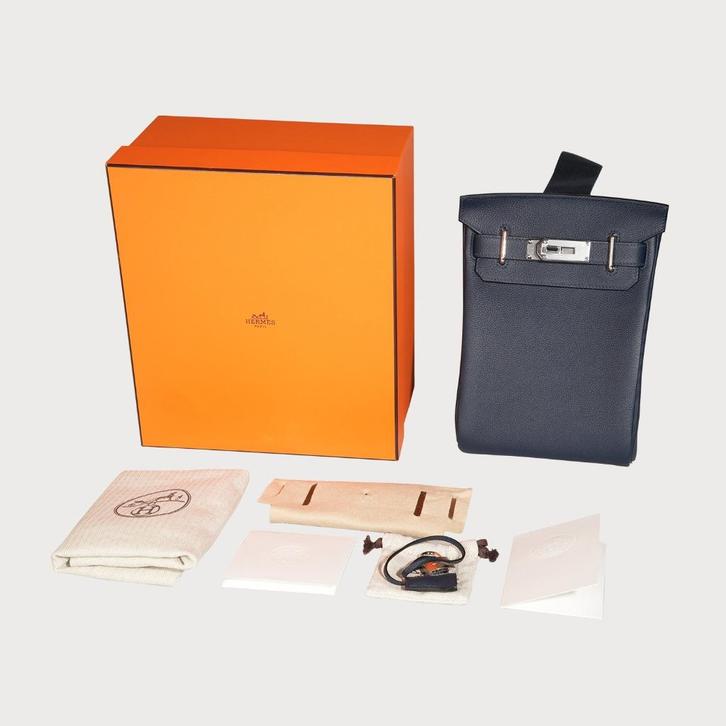 Hermès Hac A Dos Pm Blue Abysse Phw, Sieraden, Tassen en Uiterlijk, Tassen | Schoudertassen, Nieuw, Overige merken, Blauw, Leer