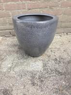 bloempot grijs gevlekt groot, Tuin en Terras, Ophalen of Verzenden, 'T Olde Gre-j, Info@toldegrej.nl, Endepoelstraat 20f Didam