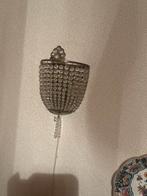 2x Vintage Wandlamp met Kristallen, Huis en Inrichting, Lampen | Wandlampen, Ophalen, Gebruikt, Glas