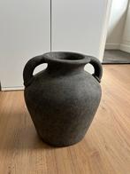 Donkergrijze kruik / vaas - 30 cm hoog, Ophalen, Gebruikt, Zwart, Aardewerk of Porselein