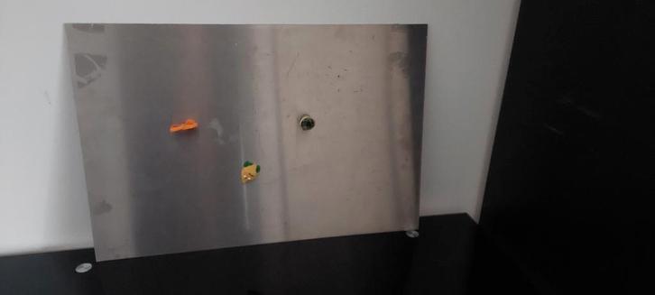 RVS magneetbord 60x40 cm, Huis en Inrichting, Woonaccessoires | Memoborden, Gebruikt, Overige typen, Ophalen of Verzenden
