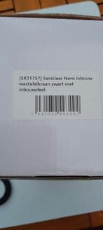 Saniclear Nero Inbouw Wastafelkraan Zwart, Doe-het-zelf en Verbouw, Sanitair, Ophalen of Verzenden, Nieuw, Wastafel