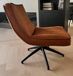 Draaibare fauteuil cognac eco leer, Huis en Inrichting, Ophalen, Minder dan 75 cm, Leer, Zo goed als nieuw