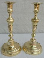 Mooie zwaar stel koperen kandelaars kandelaar, Ophalen of Verzenden, Koper of Brons