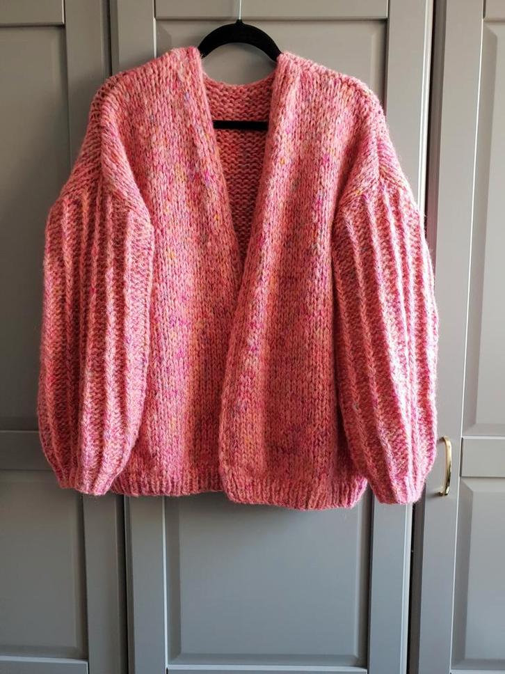 Nieuw handgemaakt alpaca/mohair vest, grote maat, Kleding | Dames, Truien en Vesten, Nieuw, Maat 46/48 (XL) of groter, Roze, Ophalen of Verzenden