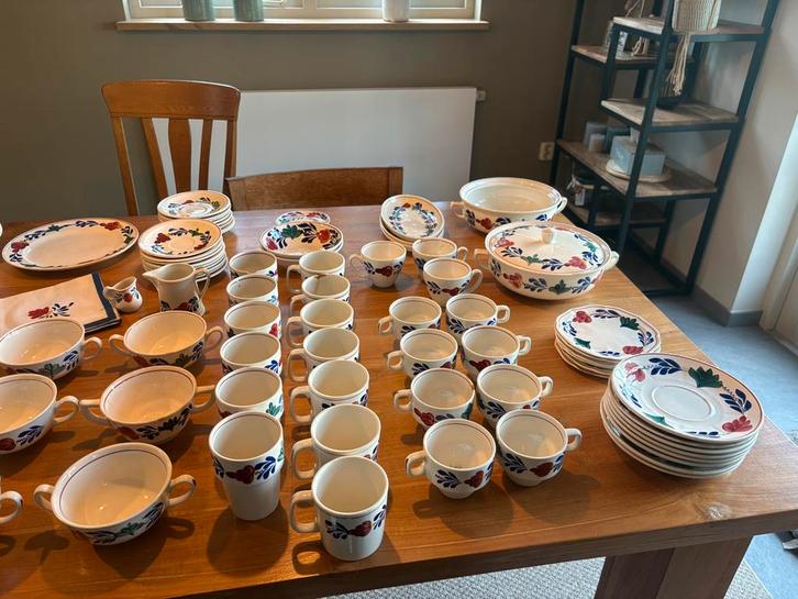 Compleet Boerenbont Servies - Prachtige Verzameling!, Huis en Inrichting, Keuken | Servies, Gebruikt, Compleet servies, Boerenbont
