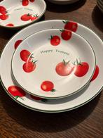 Pastaborden met tomaten motief, Huis en Inrichting, Keuken | Servies, Ophalen, Gebruikt, Bord(en), Overige stijlen