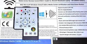 Microsoft MCE IR RC6 RC115V Afstandsbediening Remote Control beschikbaar voor biedingen